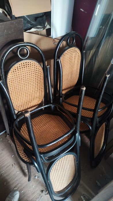 Krzesła rattanowe Vintage Thonet  model 17