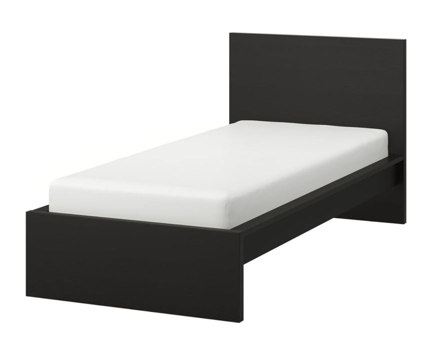 Łóżko pojedyńcze IKEA MALM 90x200 czarne