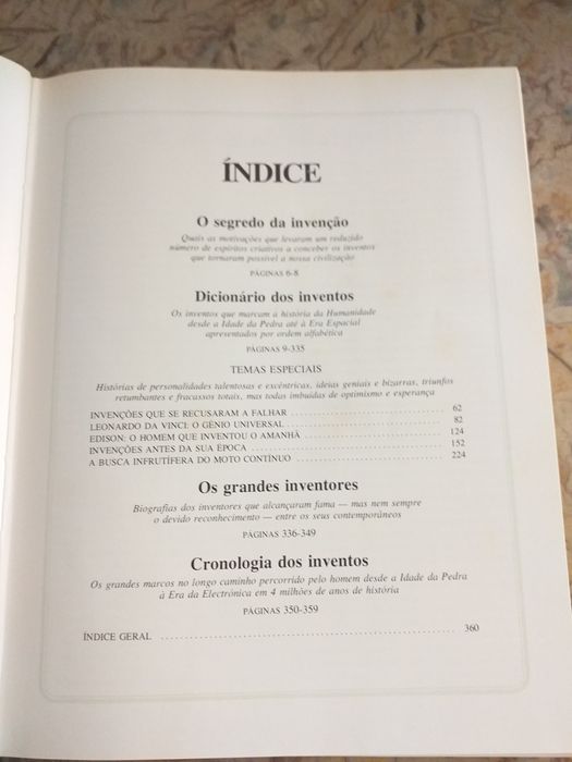 Livro"História  dos grandes inventos"