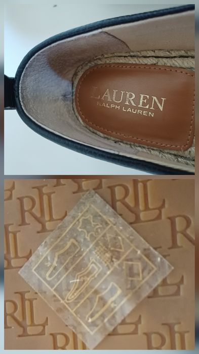 LAUREN Ralph Lauren ESPADRYLE damskie skórzane 39 IDEALNE
