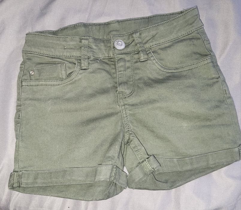 Spodenki dziewczęce 134 khaki