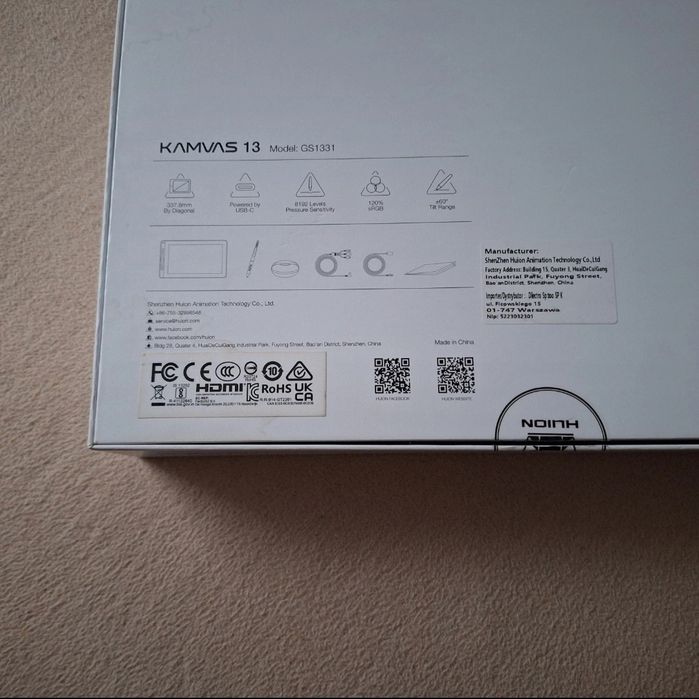 tablet graficzny huion kamvas 13