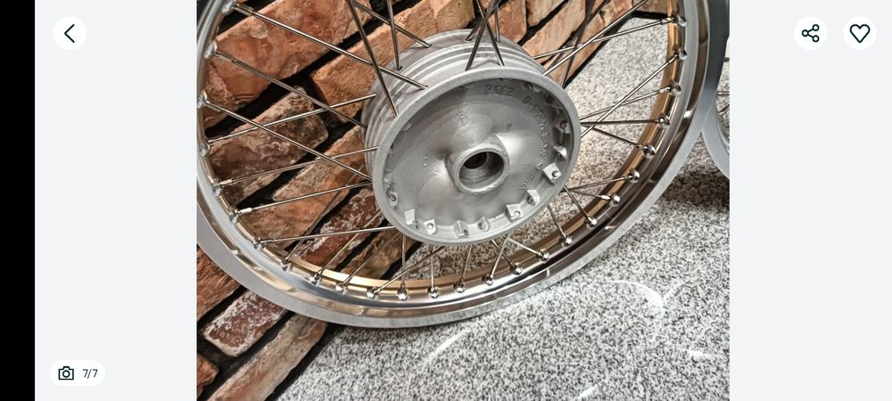 Koła po regeneracji kpl. Kół MZ etz 250