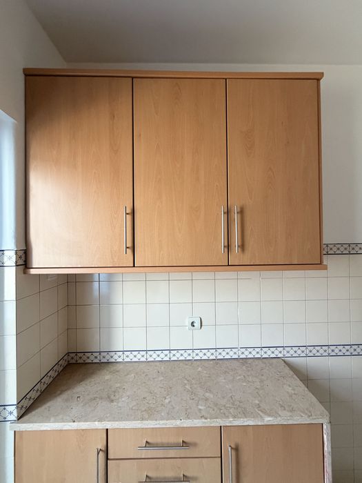 Armários Suspensos de Cozinha – Cor Faia / Madeira Clara