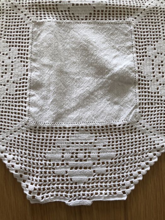 Toalha de linho e Renda