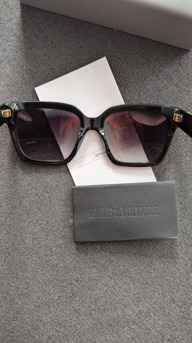 Okulary przeciwsłoneczne Zadig & Voltaire nowe czarne z etui