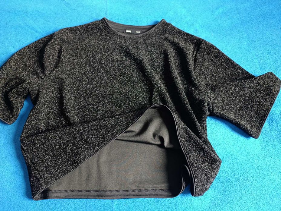 Bluzka krótka czarna L