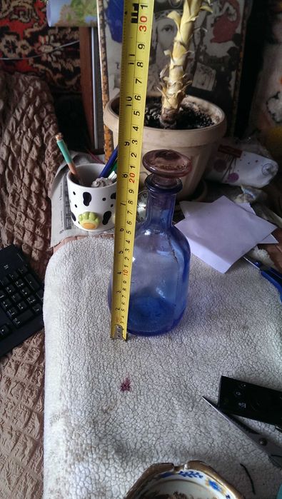 Синий Графин - декантер СССР старый и винтажный