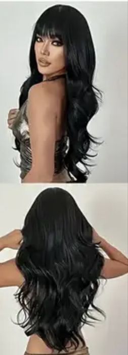 Peruka czarna dlugie