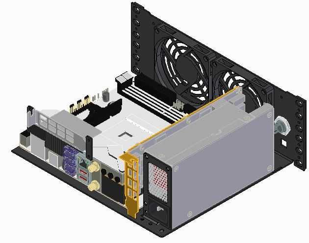 Obudowa RACK do szafy 10 cali R-CASE 7 ITX , Serwer, FLEX / RAW