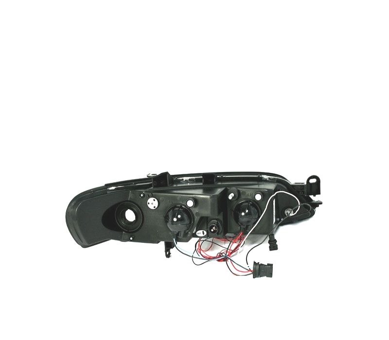 FARÓIS FRONTAIS ANGEL EYES OPEL VECTRA B 95-98 FUNDO PRETO