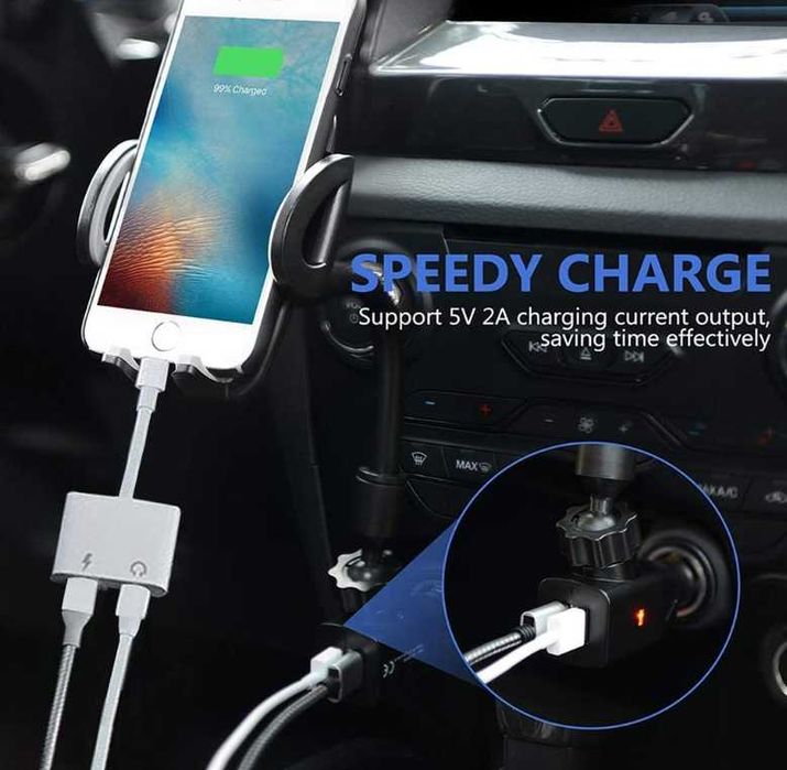 Beyeah Adapter Przejściówka Lightning 2w1 iPhone