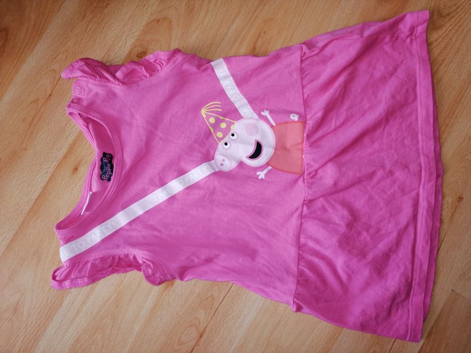 Letnia bawełniana sukienka Świnka PEPPA na 86-92cm