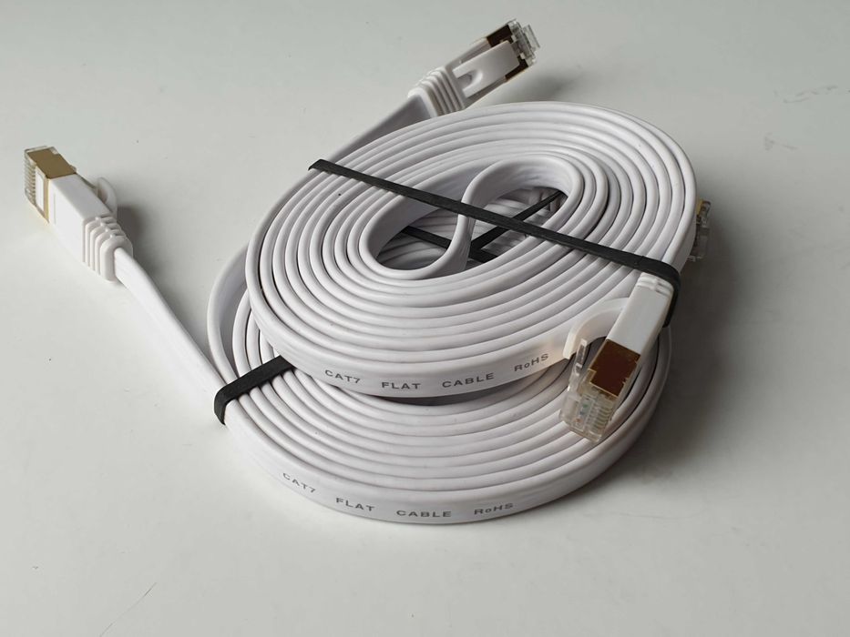патч корд Ethernet Cat 7 32AWG   10 Гбіт/с  flat  rohs white 2м