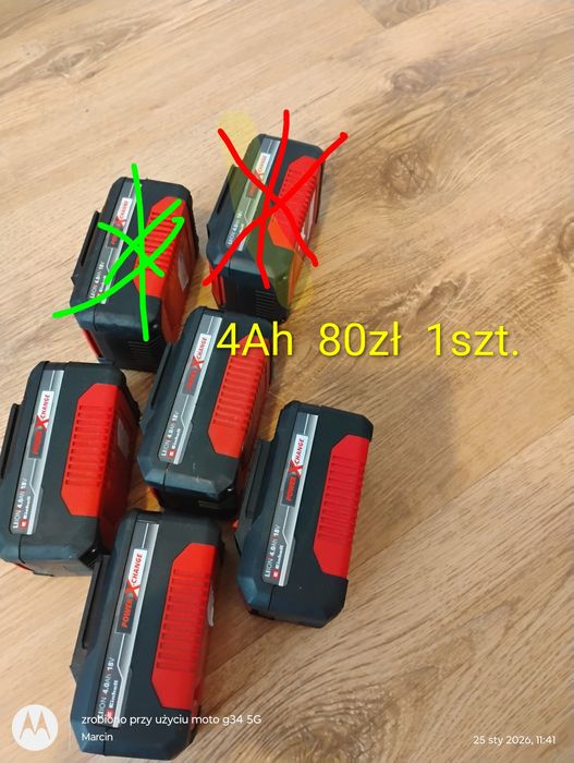 Bateria Akumulatory Einhell 18 V  4 Ah 3Ah. 2Ah