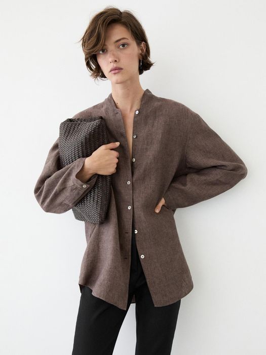 Льняная рубашка Massimo Dutti