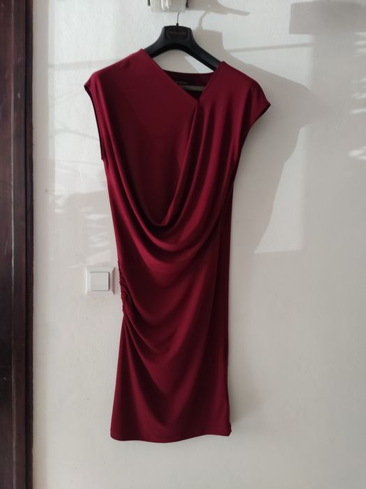 Bordowa sukienka L