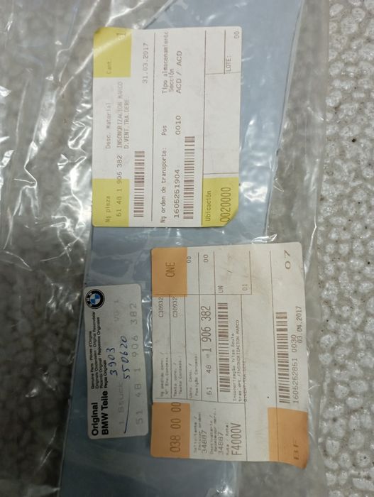 Forra interior pilar C para BMW e30