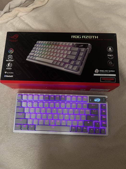 Клавиатура Asus ROG Azoth NX Snow (Белая) на гарантии до Ноября 2026г.