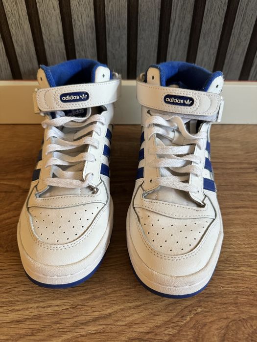 Tênis Adidas Forum Mid – Branco/Azul – Original