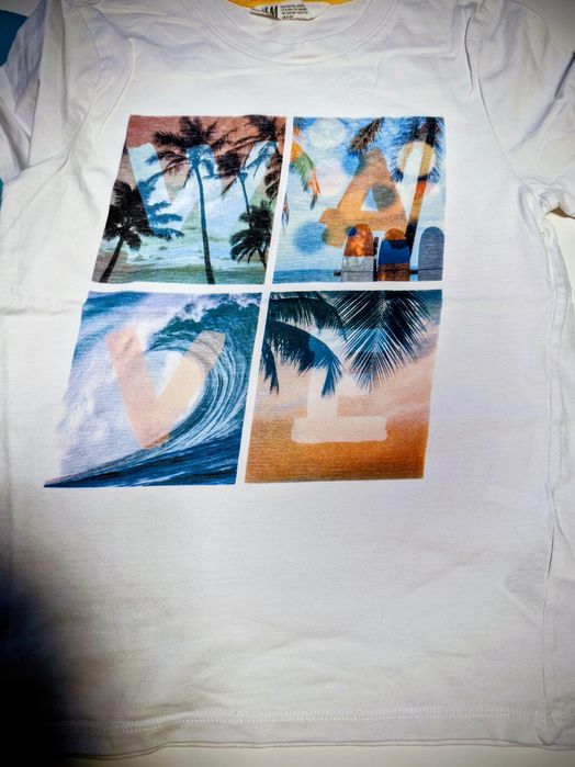 3 t-shirty chlopiece h&m i c&a 140
