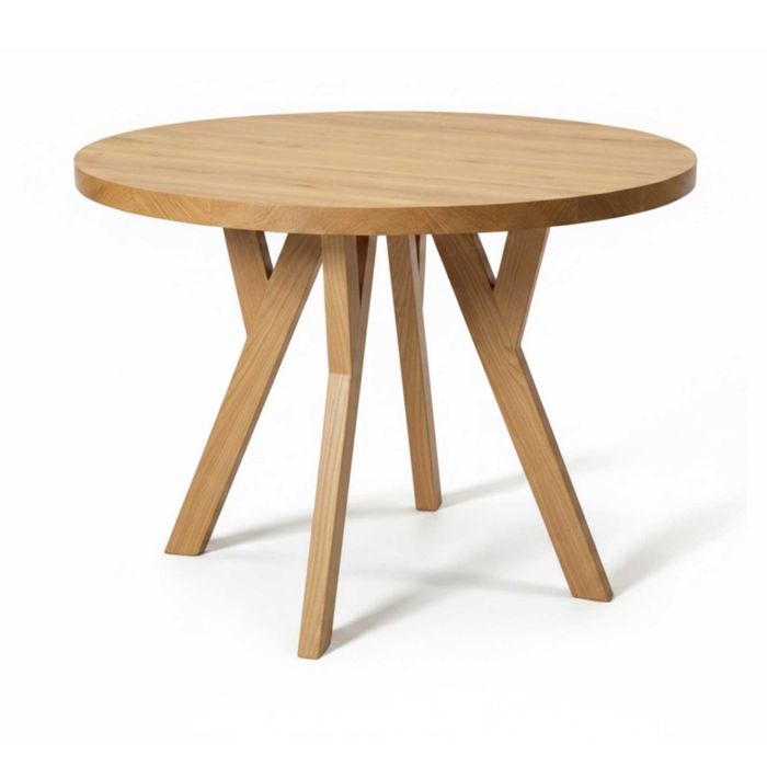 Stół okrągły rozkładany 90/190, 2 wkładki 50 cm, DEER LITE LOFT noga Y | producent Zino Meble | szybka realizacja | salon jadalnia kuchnia