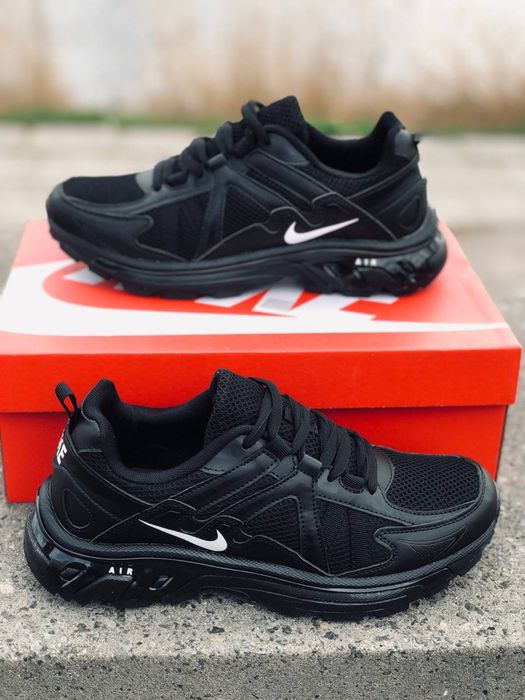 Лето 2026 / Nike мужские кроссовки / летние кросовки Найк / беговые красовки / черные мужские красивки найк / сеточные / натуральная кожа