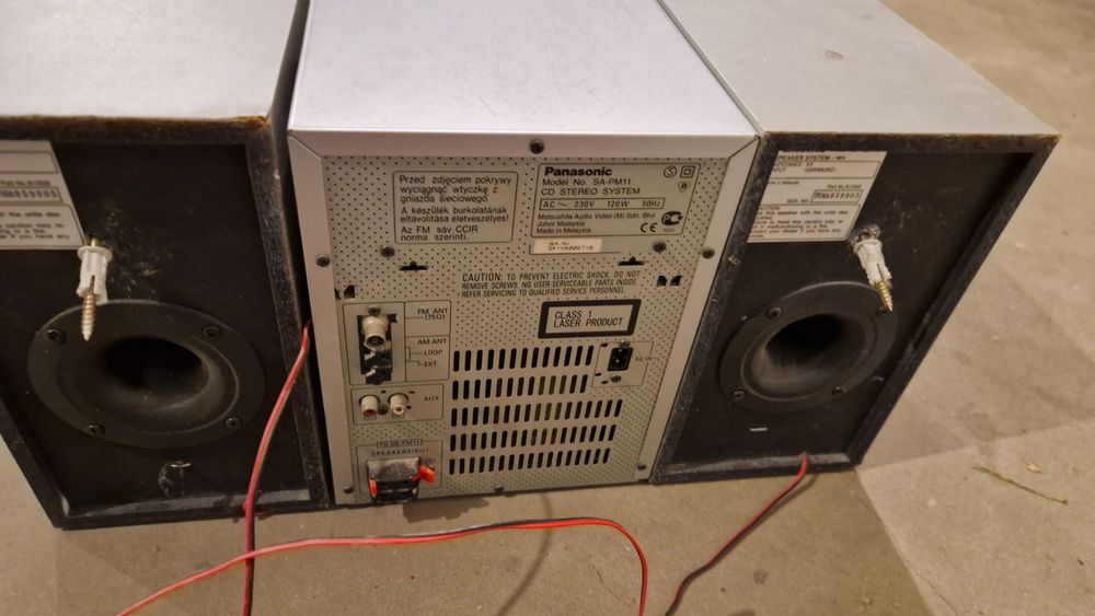 Mini wieża CD Panasonic uszkodzona