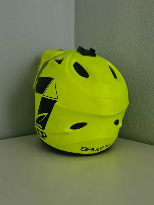 Kask rowerowy fullface 7idp Seven IDP enduro DH freeride roz. M żółty neon