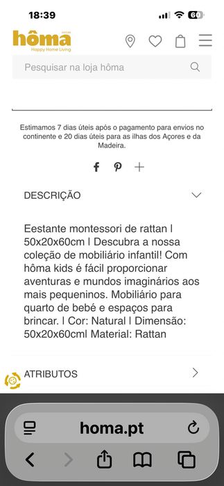 Estante Rattan  Montessori da Homa nova