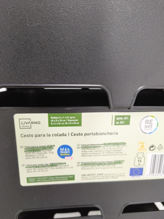 Cesto de roupa suja novo