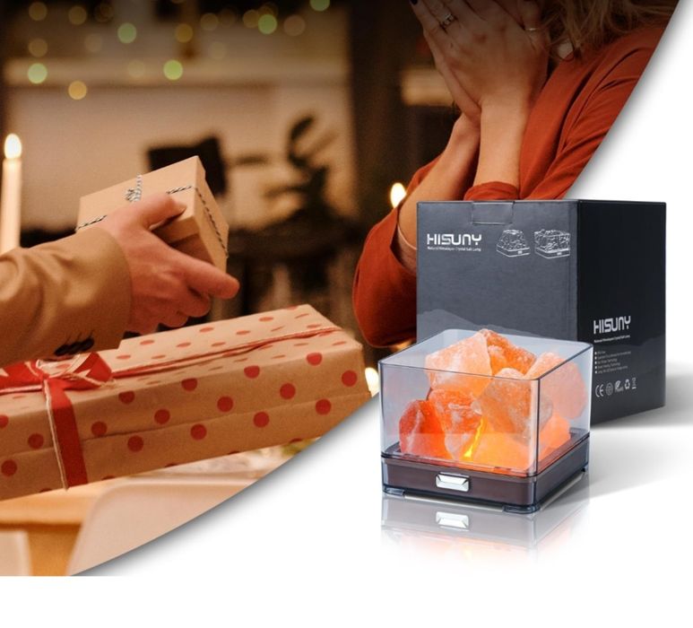 Candeeiro de sal dos Himalaias com regulador intensidade e USB NOVO