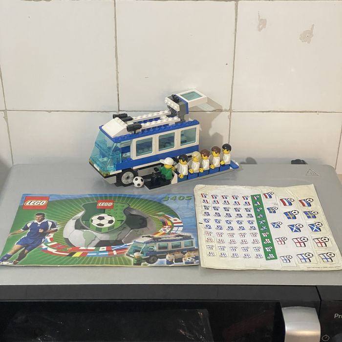Lego 3405 Sports Soccer Completo e com Autocolantes Novos de 2000