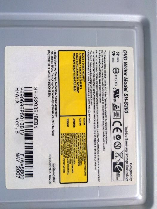 Multinagrywarka DVD -+ RW Samsung SH-S203A SATA BLACK.