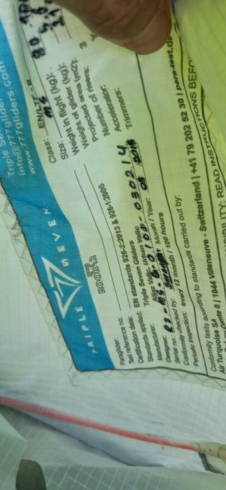 parapente Rook 2 80 - 100 kg paraglider