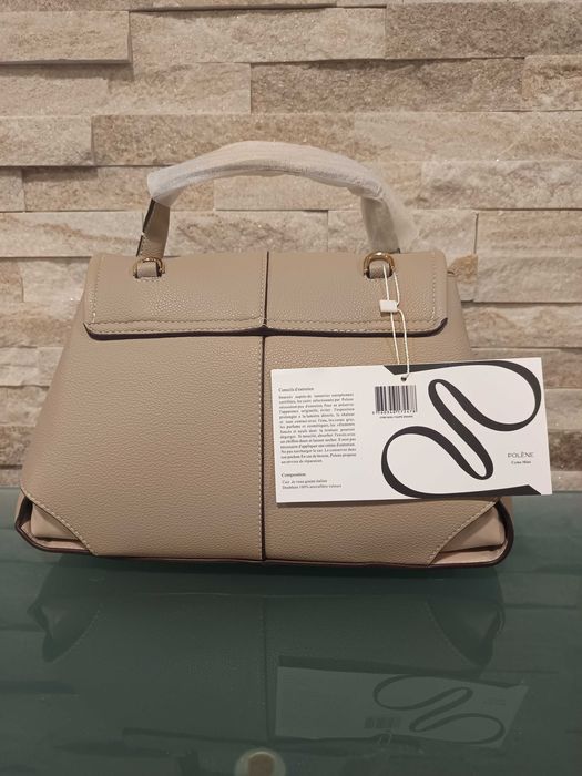 Bolsa Polène Mokki em couro, nova