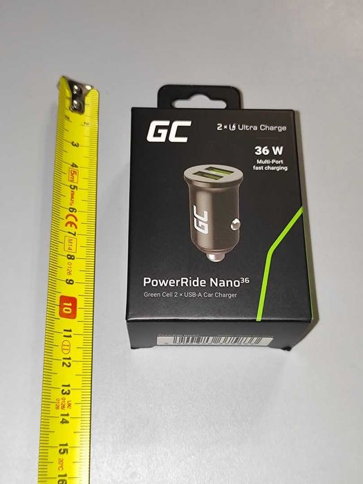 Ładowarka Samochodowa GreenCell PowerRide Nano 36W Nowa