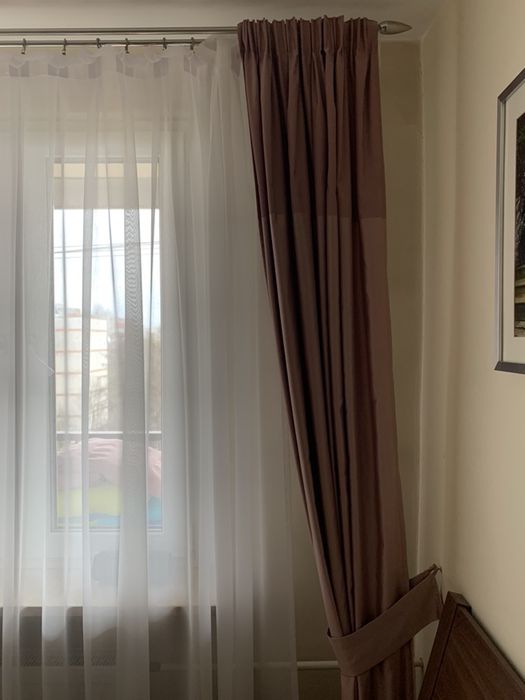 Zasłony Ikea brudny róż