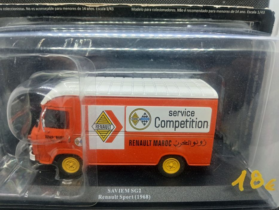 Miniaturas escala 1/43 Carrinhas de Assistência  de Ralies  8 modelos diferentes