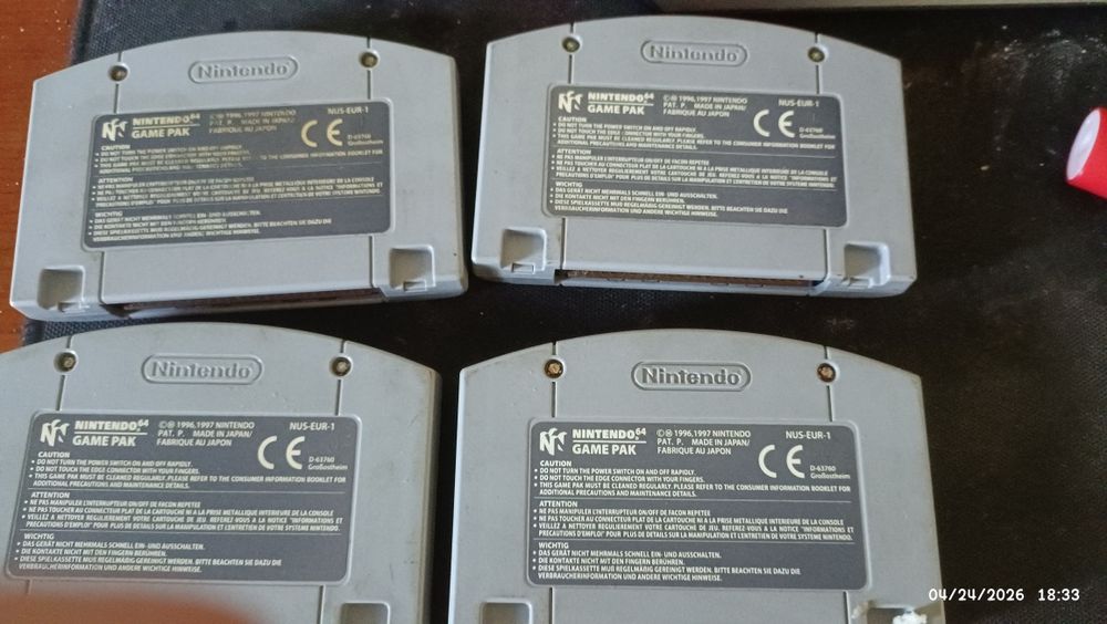 Pack Jogos N64 (Super Mário 64, Turok 3 Shadow of Oblivion, Pokemon Puzzle League & F1 Workd Grand Prix)
