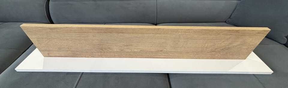Półka 107 cm Dąb Riviera, Biały Mat