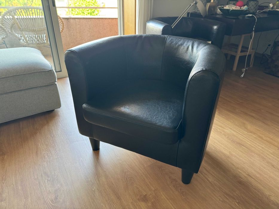 Cadeirão preto (Conjunto de 2)