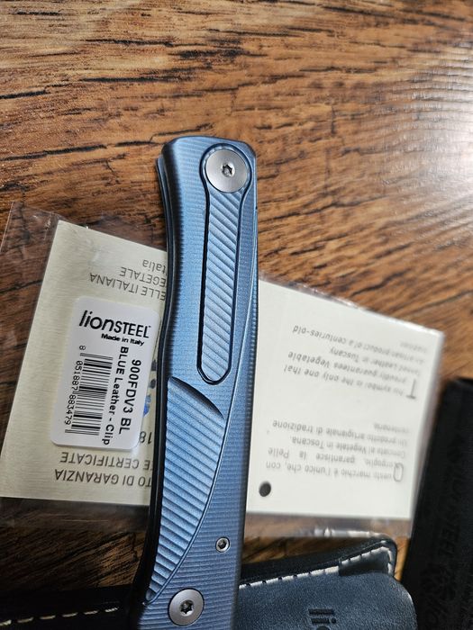 Lionsteel Thrill blue titanium m390 + etui