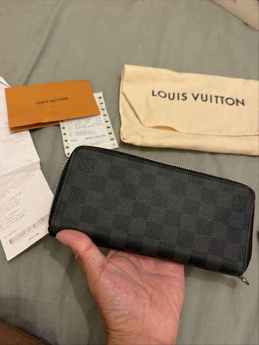 Carteira Louis Vuitton Zippy Wallet Damier Graphite - Original Com Fatura