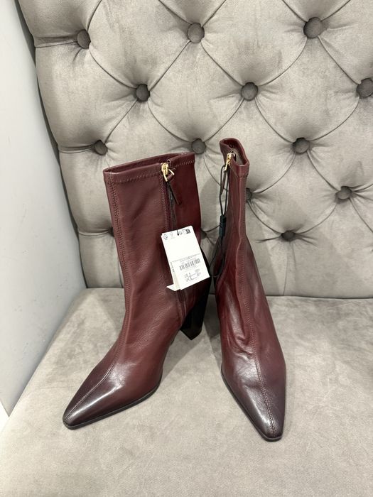 Нові черевики чоботи козаки ботильйони zara 38