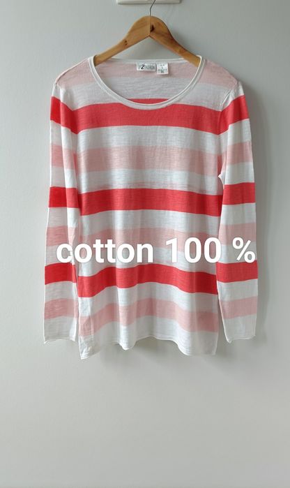 Sweter damski sweter kolorowy lekki cienki bawełniany L XL 42