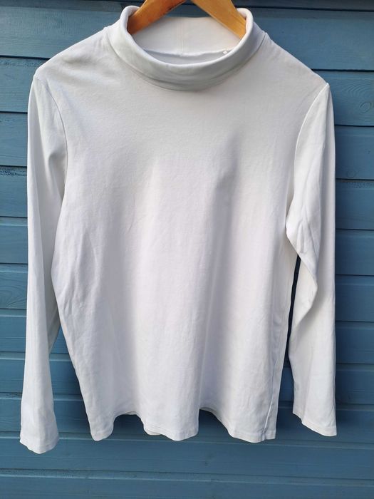 Golf biały Uniqlo bawełna L XL 42 basic