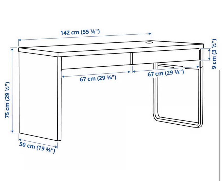 Ikea biurko Micke białe