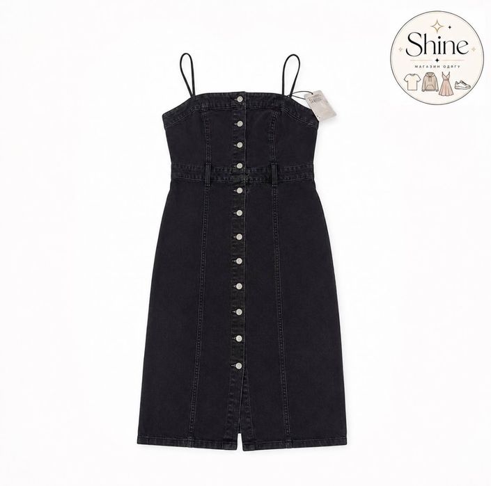 Графітова сукня-корсет Levi's Denim Bustier Dress