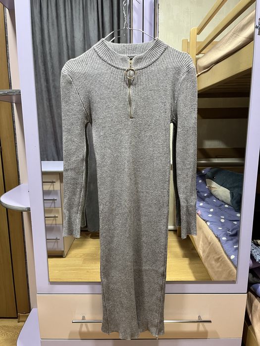 довга сукня  в рубчик